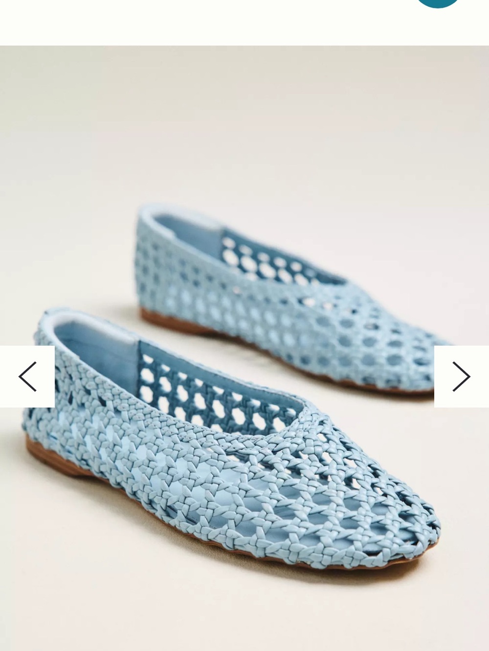 New in box Sam Edelman Shira Woven Light Blue Flats size 6